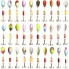 3OT!Lot 30pcs Trout Spoon Metal Fishing Lures Spinner Baits Bass Tackle Colorful