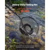 Fishing Net, Foldable Landing Nets with Telescopic Handle, Portable Lightweight and Stronger 6063 Aluminum Fish Gear, Soft Silicone Fish-Friendly