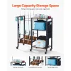 Fishing Rod Holder for 12-Rods, Mobile Fishing Pole Rack Cart with Wheels, Fish Gear Equipment Organizer for Garage Home Indoor Use