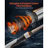 Rod and Fishing Reel Combo, IM6 Carbon Fiber Spinning Rod and Reel Combo, Bass Fishing Pole with 6.5 ft Two-Piece Rods, 7+1 Ball Bearings, EVA Ha