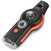 7-in-1 Multifunctional Outdoor Emergency Survival Whistle With Lanyard For Kayaking; Boating; Hiking; Camping; Climbing; Hunting; Fishing; Rescue
