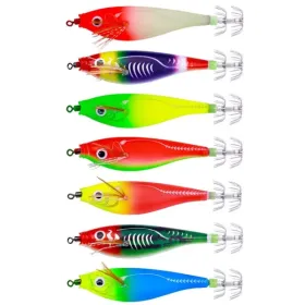 Bionic Faux Fishing Lures Set with metal Hook (Color: Multi-Color, Type: 7Pcs/Set)