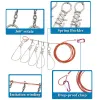 Fishing Lock Buckle with Reel Stainless Steel Lanyard Live Fish Lock Belt Fishing Tackle Stringer Fishing Lock Fish Buckle Tools