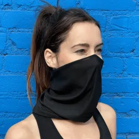 JupiterGear Hemless Neck Gaiter Face Mask for Fishing & Outdoor Activities (Color: Black)