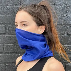 JupiterGear Hemless Neck Gaiter Face Mask for Fishing & Outdoor Activities (Color: Blue)