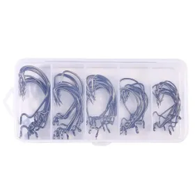 Outdoor Fishing Cranked Stripers Hook Set (Color: Black, Accessory Type: Fishing Hooks)
