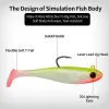 T-Tail False Bait Single Hook Full Swimming Submerged Imitation Soft Lure